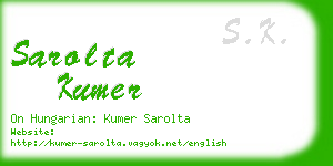 sarolta kumer business card